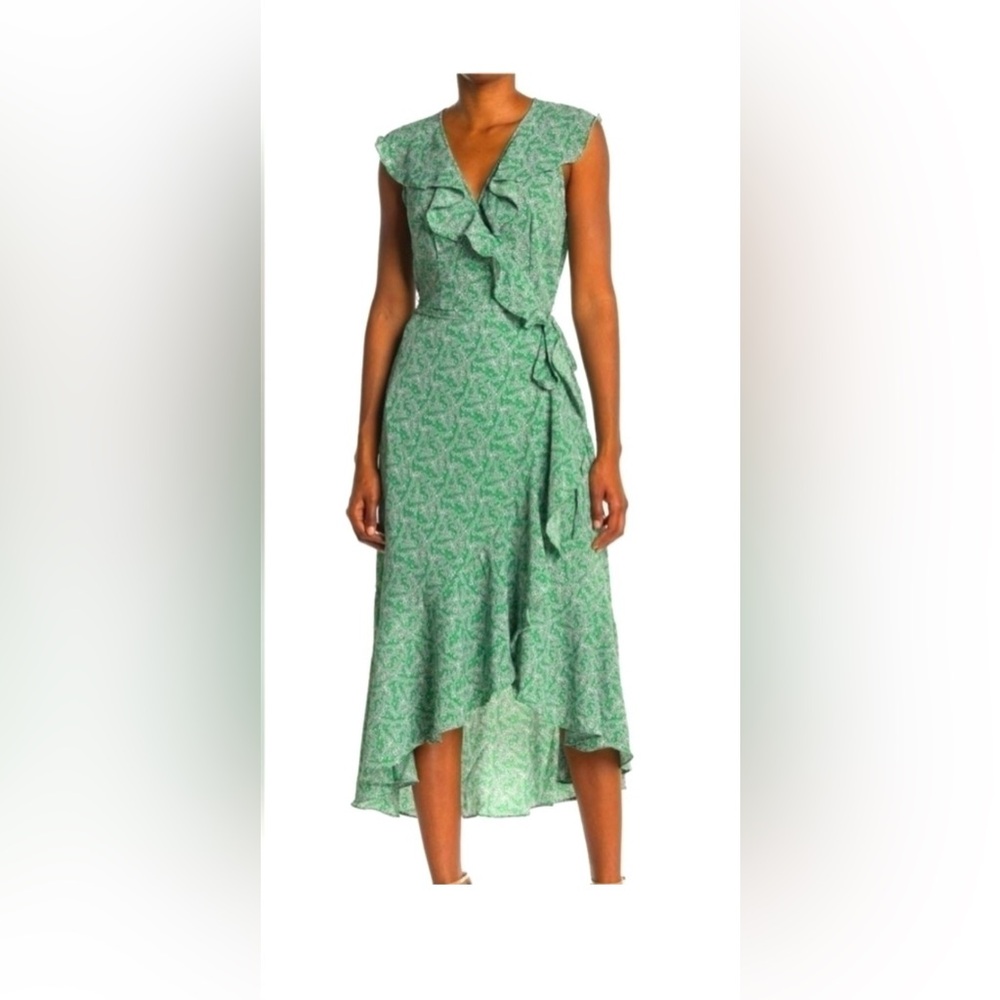 Max Studio Green Patterned Dress NWT